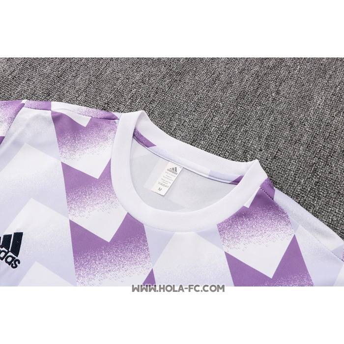 Chandal del Real Madrid 2022-2023 Manga Corta Blanco y Purpura